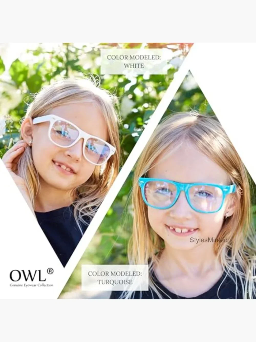 3 Pairs Kids Clear Lens Glasses UV Protection Polarized